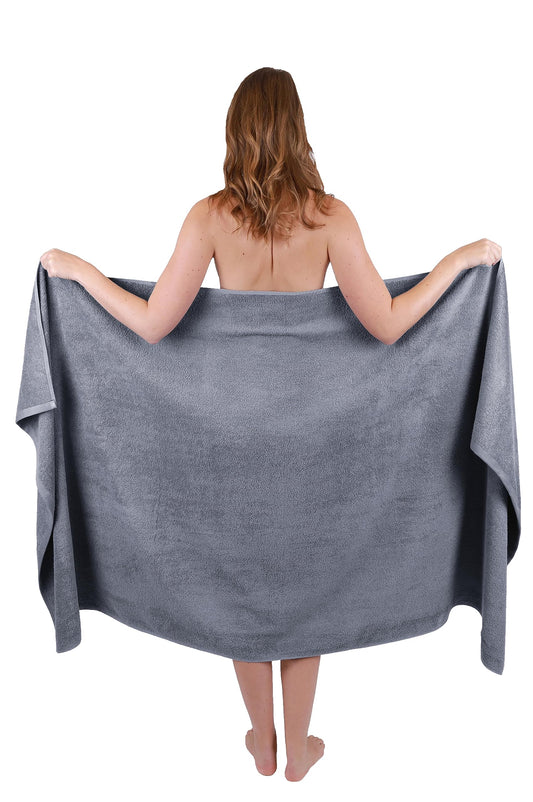 Betz XXL bath towel bath towels sauna towel DRESDEN 100% cotton different sizes colour anthracite size 100 cm x 180 cm