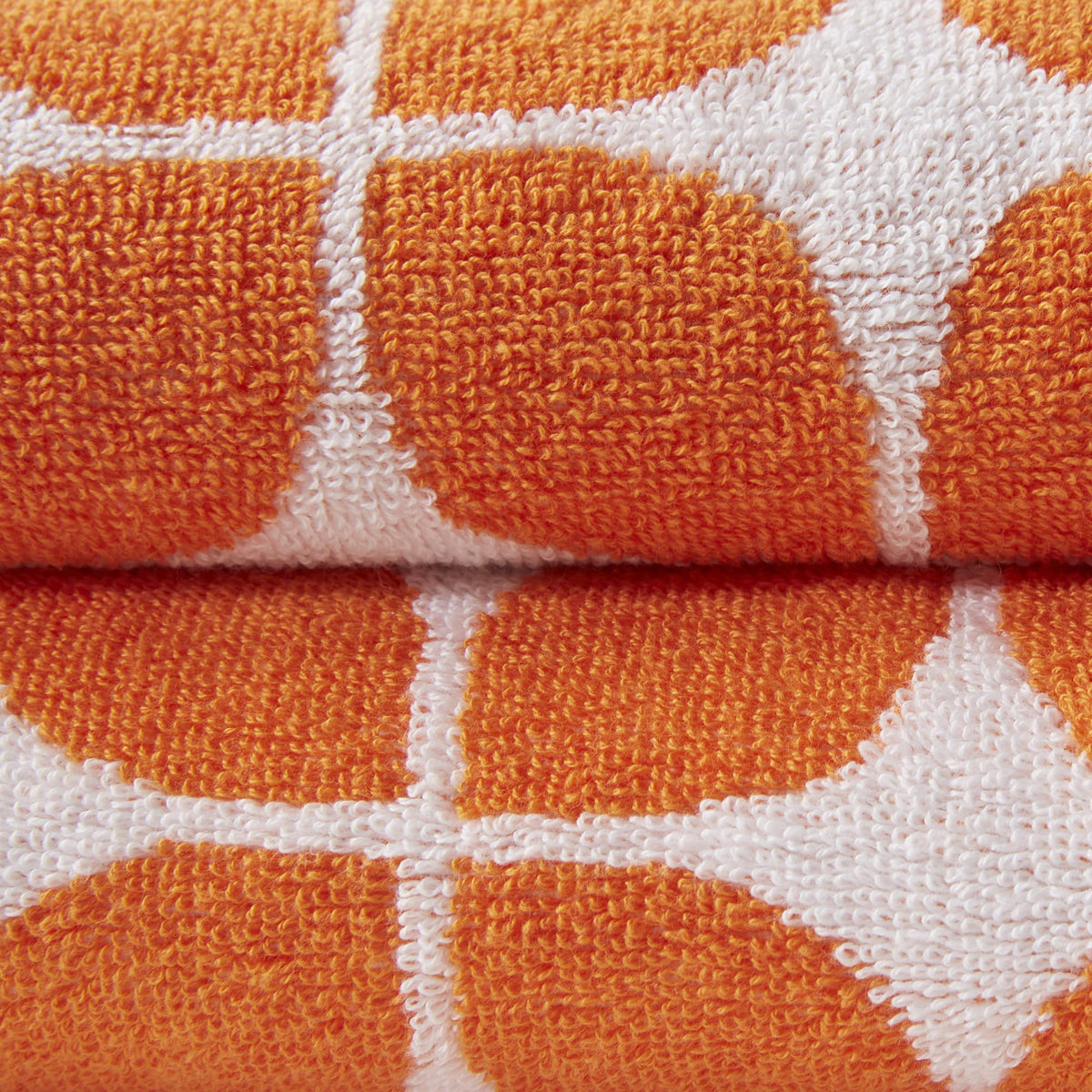 Intelligent Design Lita Cotton Bathroom Towels, Jacquard Highly Absorbent Bath Towel Set, 6-Piece Include 2 Bath Towels & 4 Hand Towels, Orange Grey