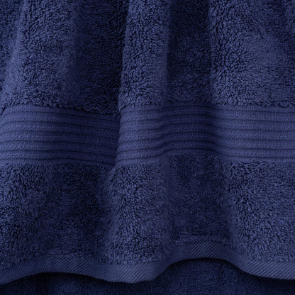 Cotton Paradise 6 Piece Towel Set, 100% Turkish Cotton Soft Absorbent Towels for Bathroom, 2 Bath Towels 2 Hand Towels 2 Washcloths, Navy Blue