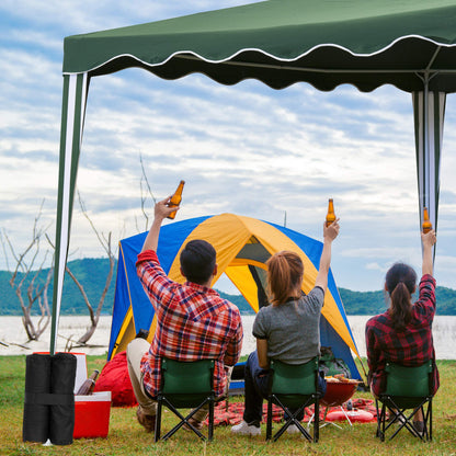 Relaxdays Gazebo Weights, Pack of 4, Outdoor Weight Bags, Fillable with Sand & Gravel, Tent Anchor, 10 kg per Leg, Black
