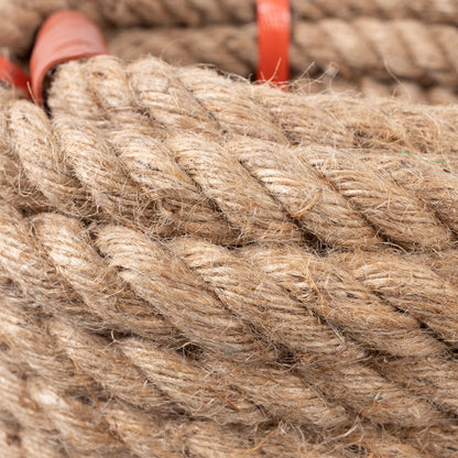 EMEKIAN 20mm Natural Thick Jute Rope, 15M Twisted 4 Strand Fiber Hemp Rope, Strong Jute Twine String for Gardening, Craft, Bundling, Camping,