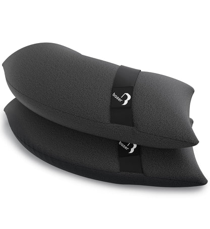 Baser - Outdoor fillable curved sandbags, 2 x 20 KG fillable weight bags for parasols, cantilevers and garden accessories