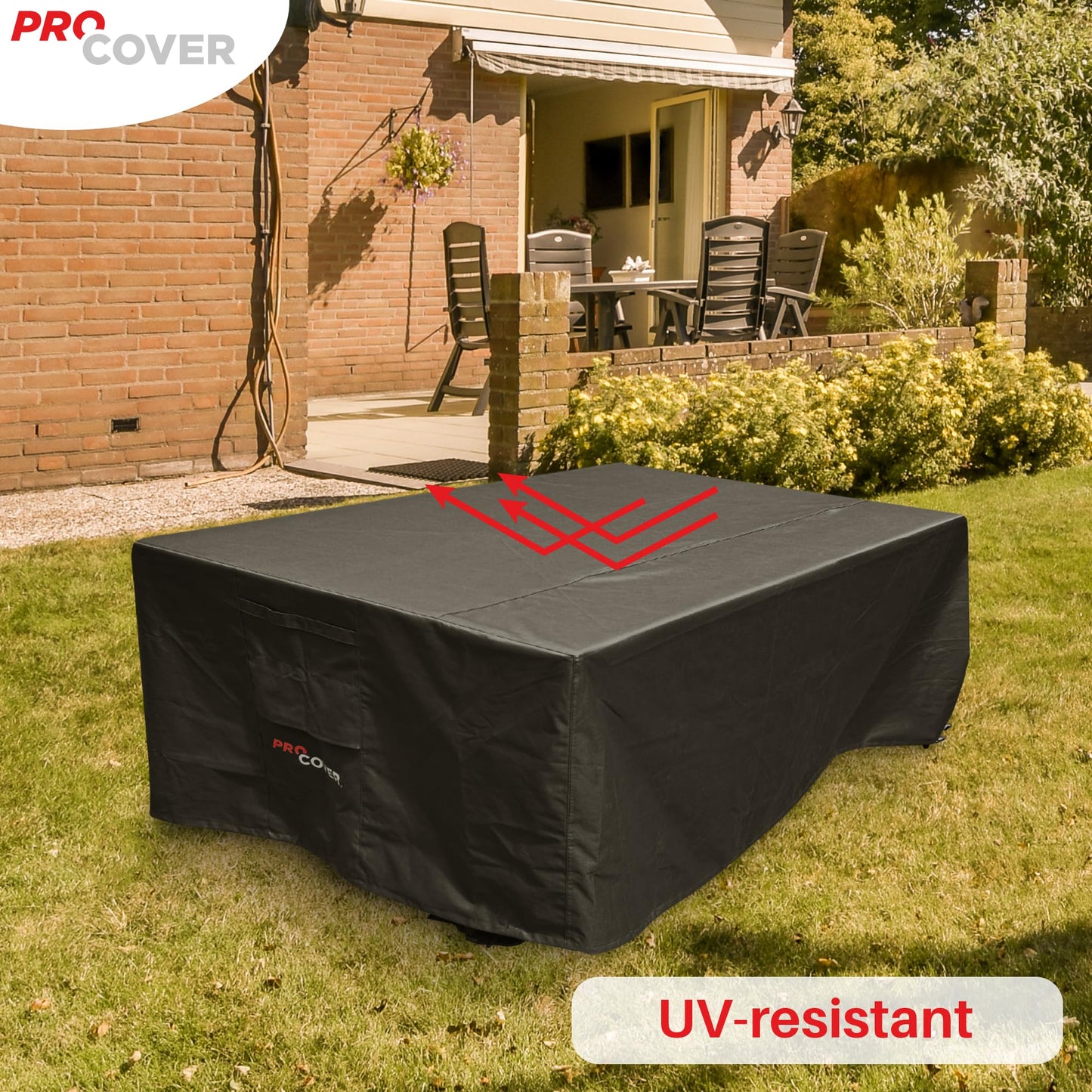ProCover Premium Outdoor Furniture Cover: Durable, Waterproof Fabric with PVC Coating. Thick, Long-Lasting, Ideal for Garden Table, Lounge, Furniture,