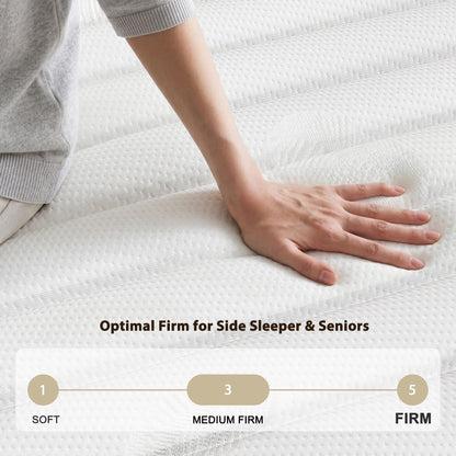 Matoresu Hybrid Double Mattresses Firm 4ft6 (135x190cm) – Extra Firm Support for Back Pain & Side Sleepers
