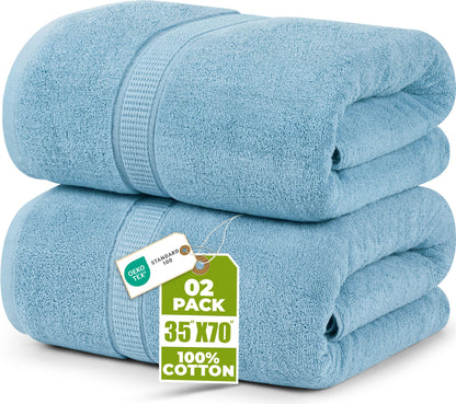 Utopia Towels - Premium Jumbo Bath Sheet (90 x 180 cm, 2 Pack) - 100% Ring Spun Cotton Highly Absorbent and Quick Dry Extra Large Bath Sheet