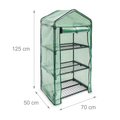 Relaxdays Greenhouse 3 Levels Tear-Resistant Growth Support for Plants, Levels Each of 60 x 46 cm (23.6 x 18.1 in)