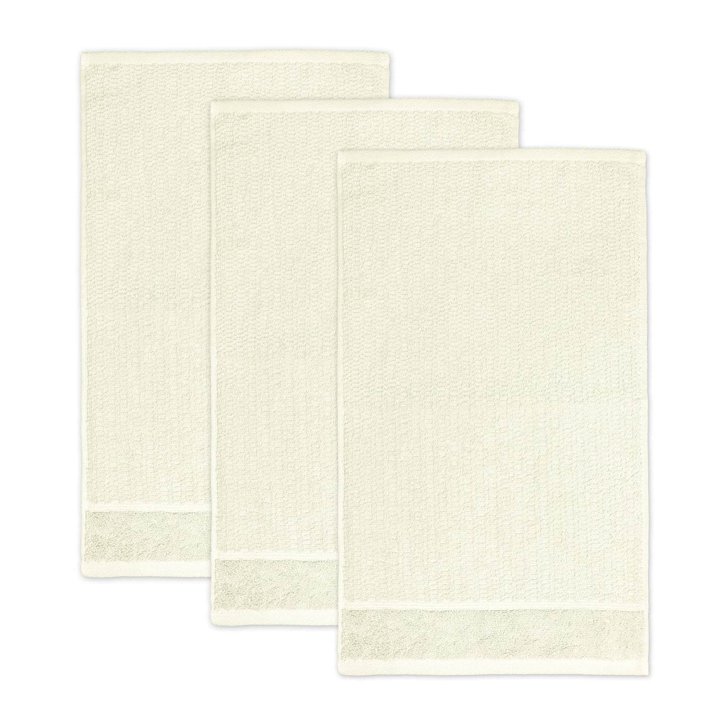 frottana Pearl guest towel 30 x 50 cm made of 100% cotton, ivory 3er set