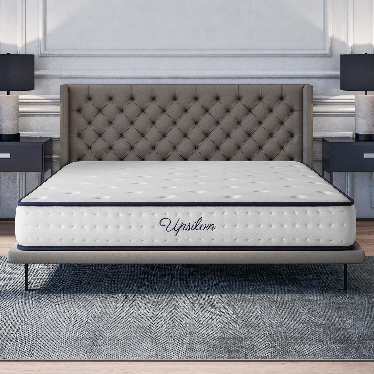 COSMOS 4ft Small Double Mattress Memory Foam 8.5 Inch Deep Firm Mattress (120x190cm) Back Support Fire Retardant Skin Soft, Upsilon