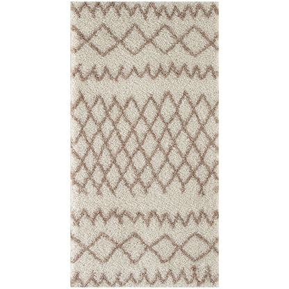 Moroccan Ivory Beige Shaggy Rug | 930