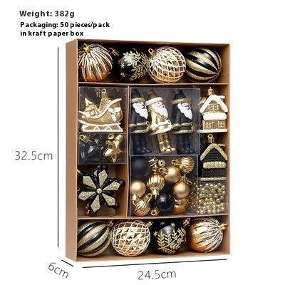Christmas Decorations 6CM Painted PET