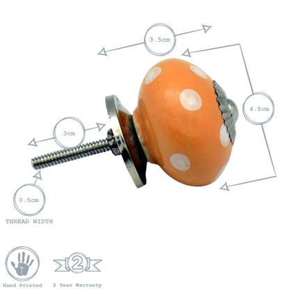 Round Spot Ceramic Cabinet Knob