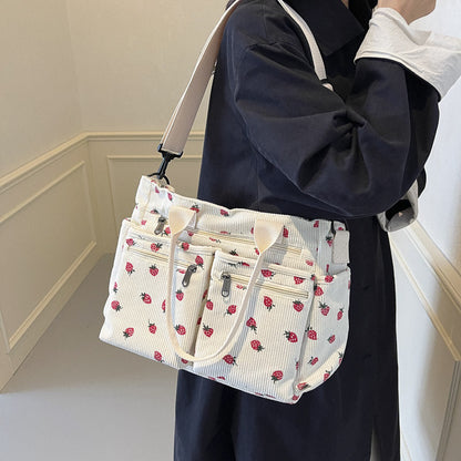 Printed All-matching Women's Strawberry Shoulder Messenger Bag