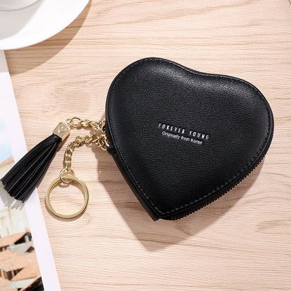 Personalized Key Chain Lovely Heart-shaped Coin Bag