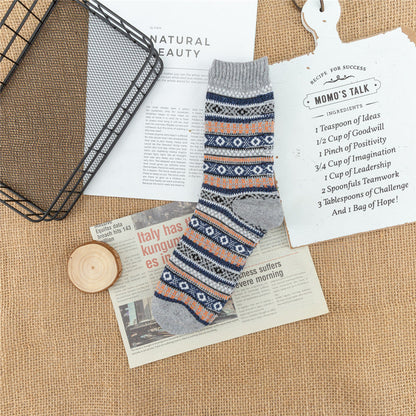 Men's Thickened Ethnic Style Checkered Socks