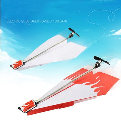 Motor electric hand throwing paper airplane