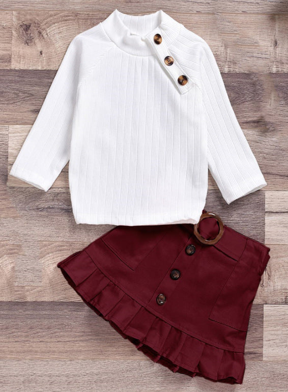 Pure cotton pit strip children's suit