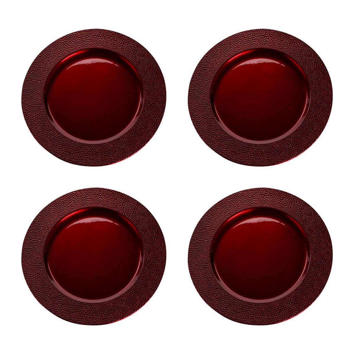 Paxton Red Pebble Effect Charger Plate