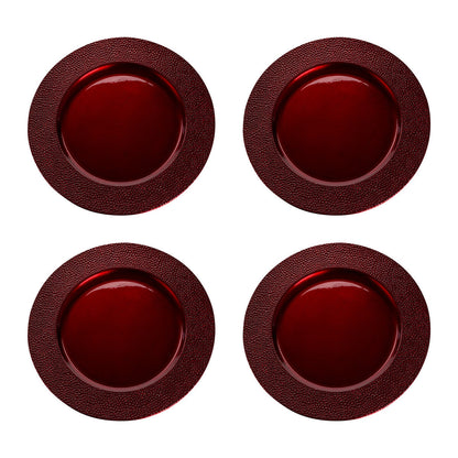 Paxton Red Pebble Effect Charger Plate