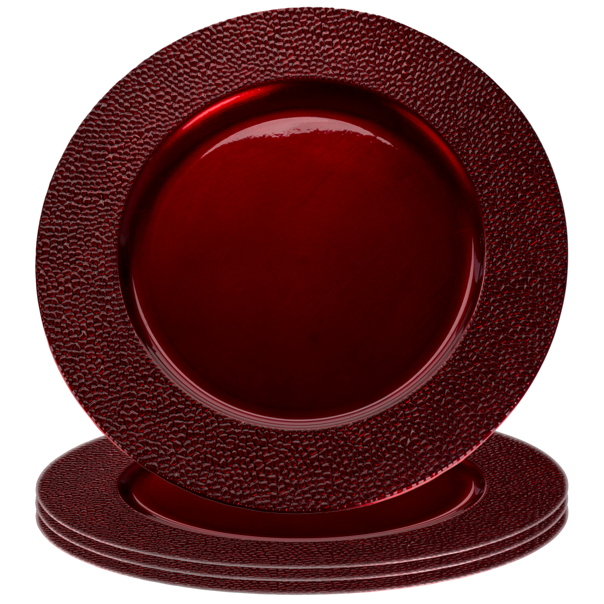Paxton Red Pebble Effect Charger Plate