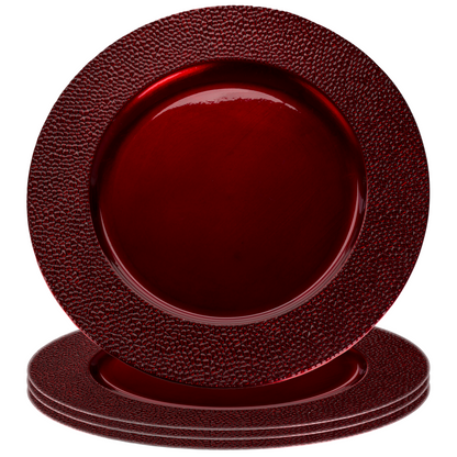 Paxton Red Pebble Effect Charger Plate
