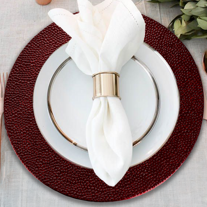 Paxton Red Pebble Effect Charger Plate