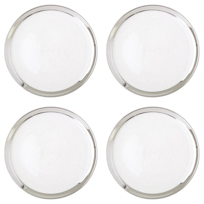 Ida Set of Four 32cm Dia Embossed Coupe Charger Plates