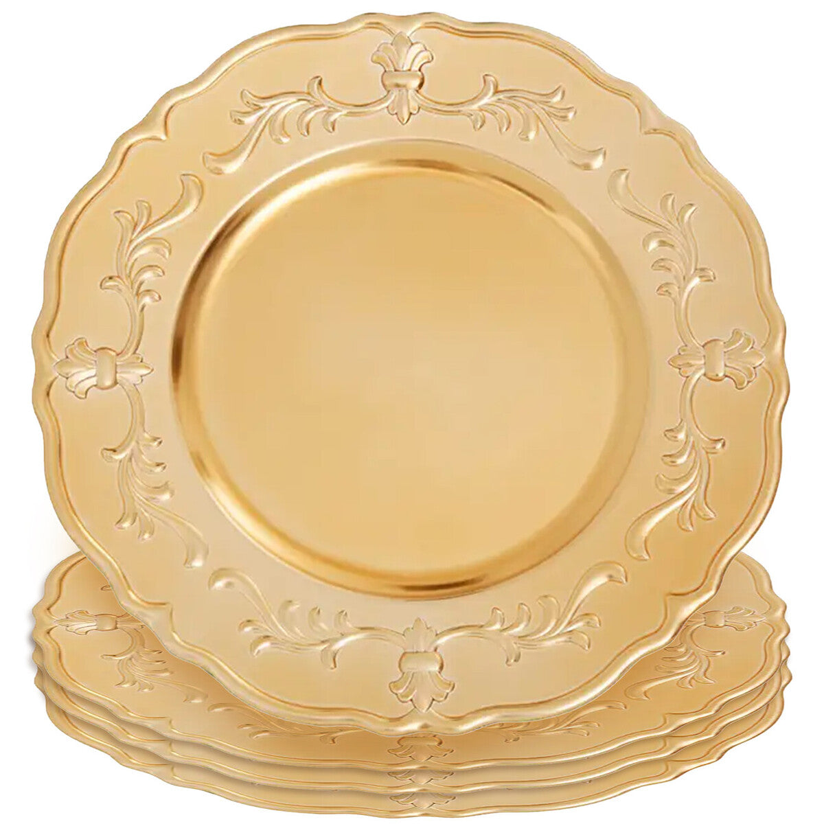Dia Gold Finish Baroque Charger Plate