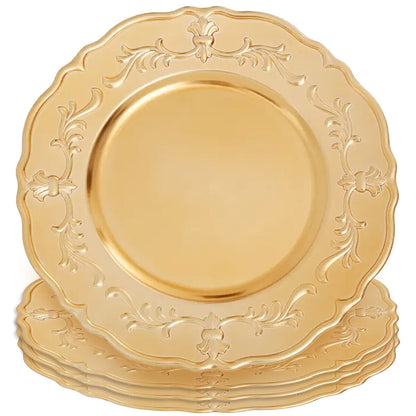 Dia Gold Finish Baroque Charger Plate