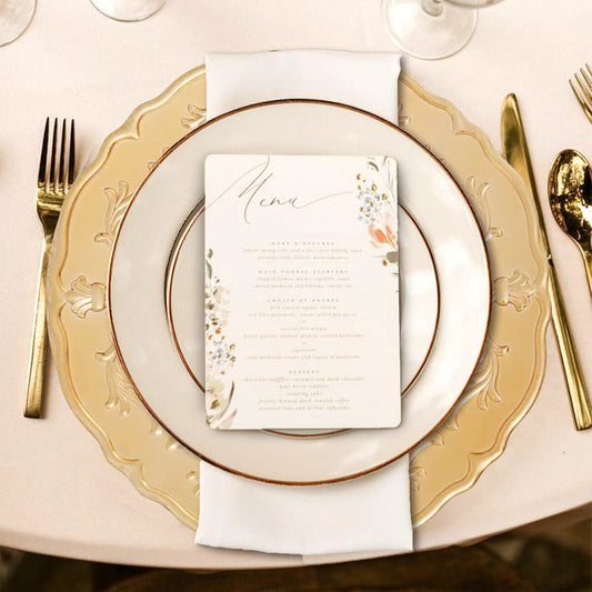 Dia Gold Finish Baroque Charger Plate