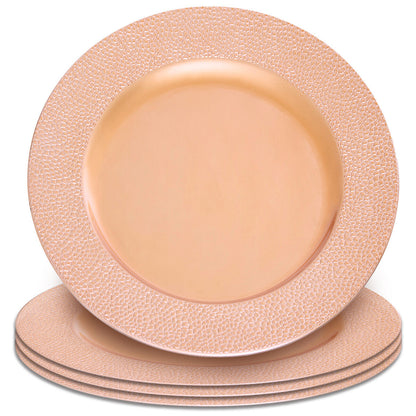 Dia Rose Gold Pebble Effect Charger Plate