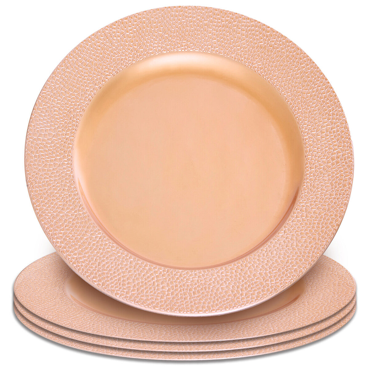 Dia Rose Gold Pebble Effect Charger Plate
