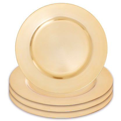 Dia Gold Finish Flat Style Charger Plate