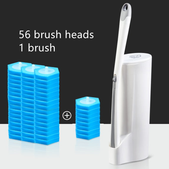 Premium Disposable Toilet Brush Set | Hygienic Deep-Clean System with Replaceable Heads