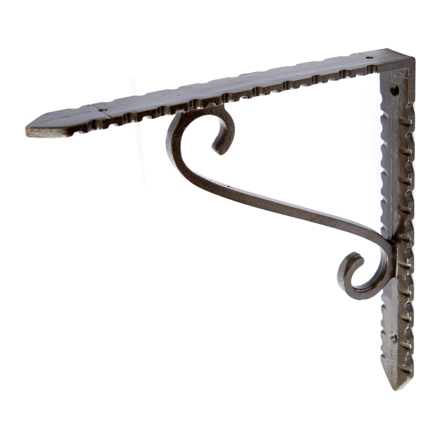 205mm Notched Scroll Iron Shelf Bracket