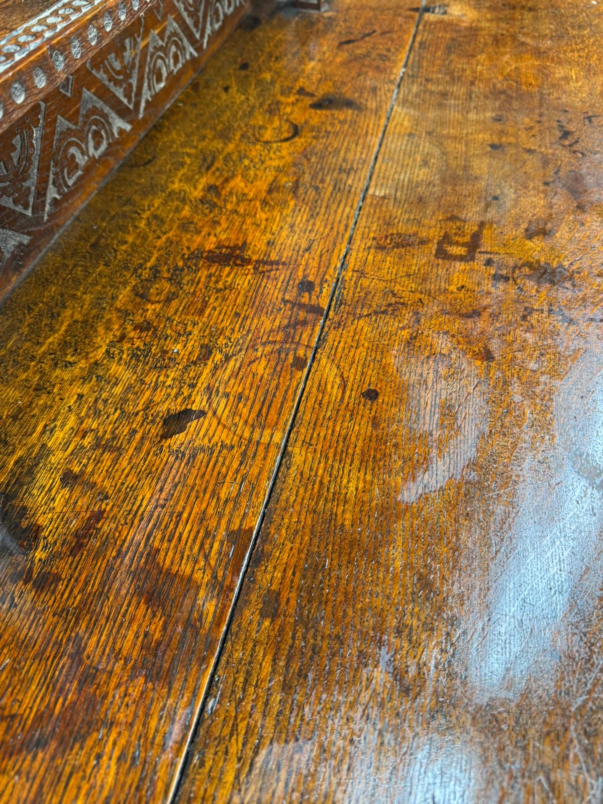 Antique Anglo-Indian Carved Oak Hall Table Sideboard / Antique Console Side Table