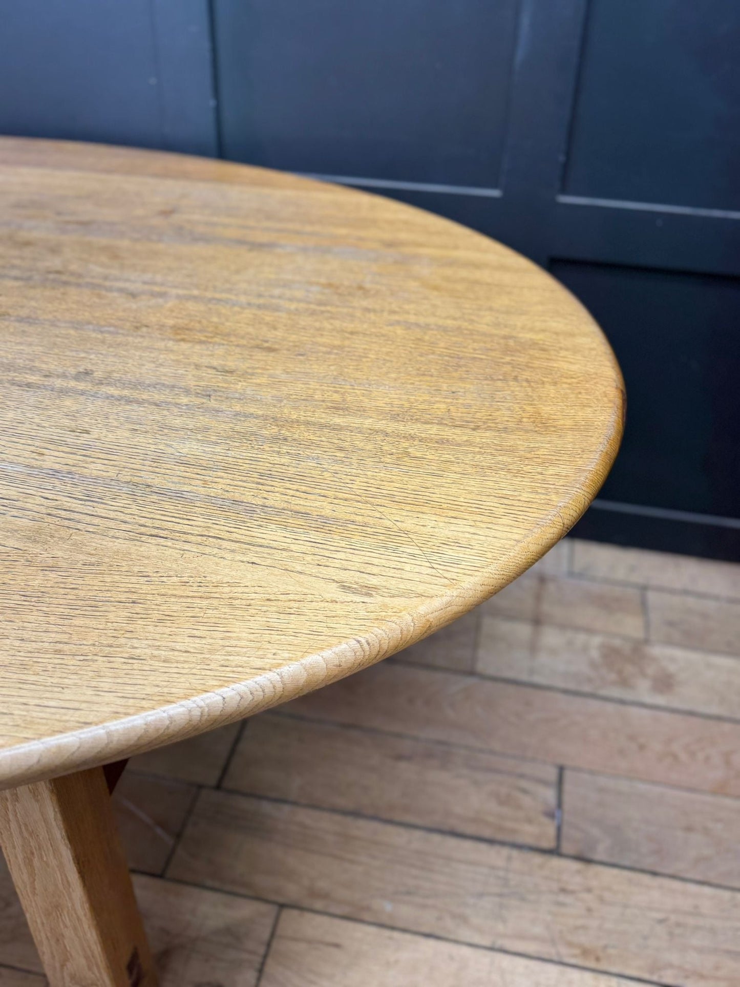 Solid Oak Oval Dining Kitchen Table 190cm – Designer David Gregson