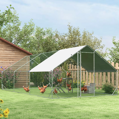 PawHut Chicken Coop Toy with Swing, Ladder, Platform for 2 Chickens, Hens, Grey