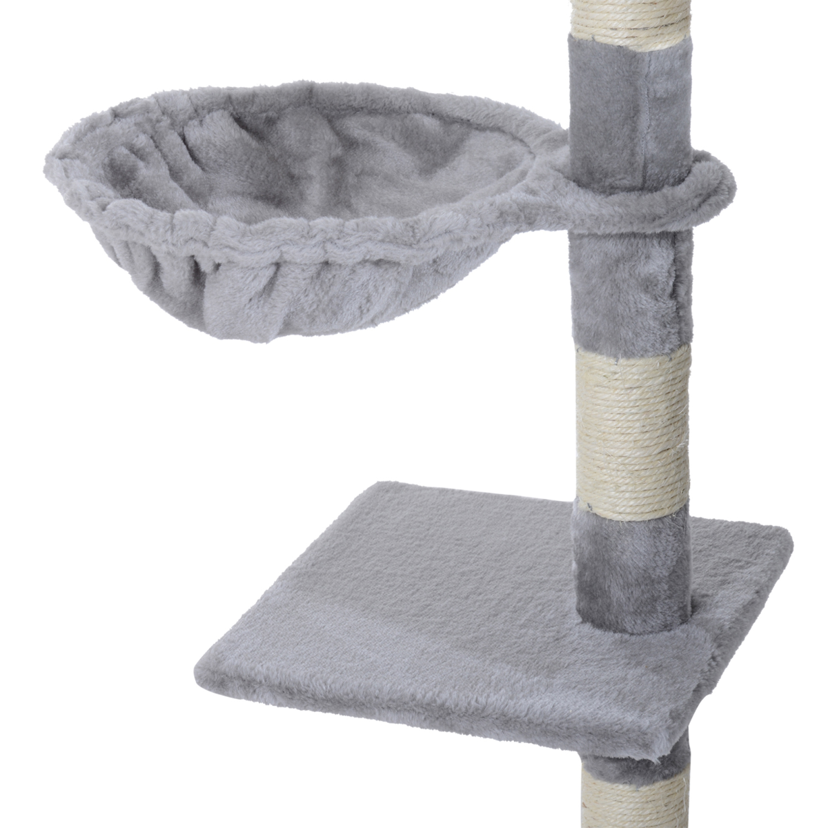 Deluxe Cat Tree Climb Post Kitten Scratching Condo Furniture Activity Pawhut
