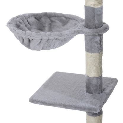 Deluxe Cat Tree Climb Post Kitten Scratching Condo Furniture Activity Pawhut