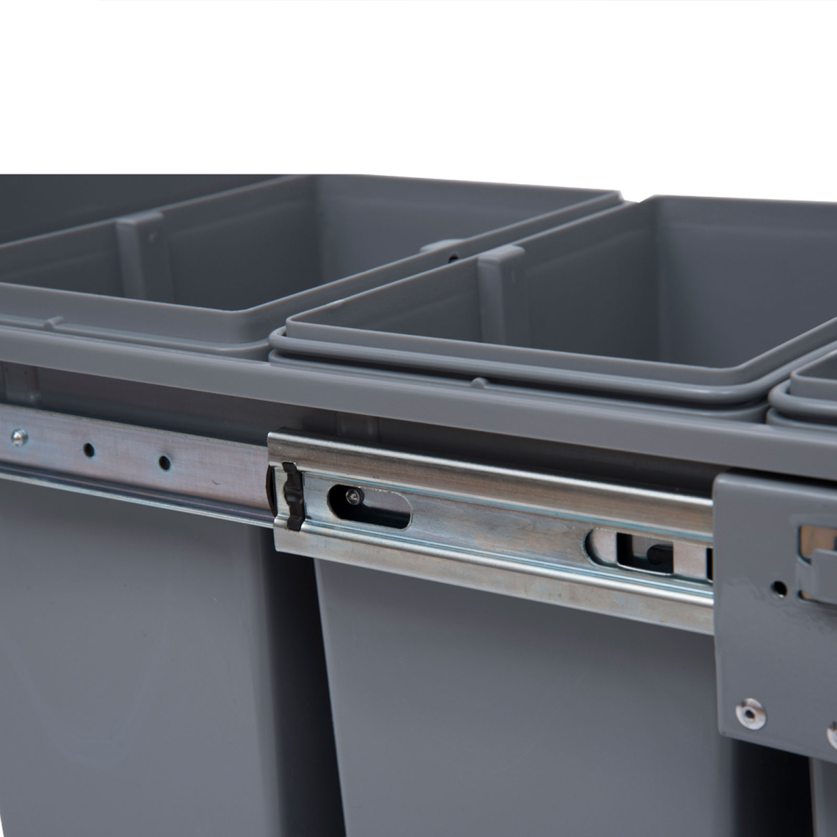 Recycle Waste Bin Pull Out Dustbin Recycling Cabinet  40L-Grey