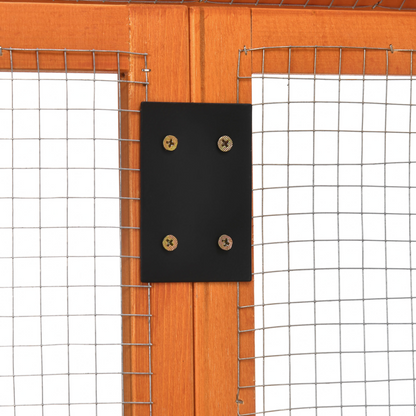 PawHut Chicken Run, Wooden Chicken Coop w/ Combinable Design - Orange