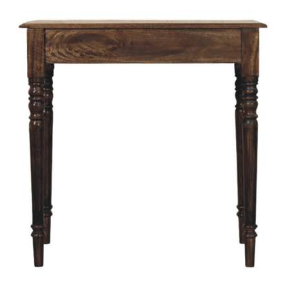 Artisan Furniture Solid Wood Heritage Turned-Leg Desk, 1 Drawer, Brown