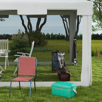 Outsunny 4 x 3m Party Tent Waterproof Garden Gazebo Canopy Wedding Cover Shade