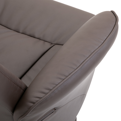 2 Pcs Reclining Armchair Ottoman 360 Swivel Home Furniture PU Leather Brown