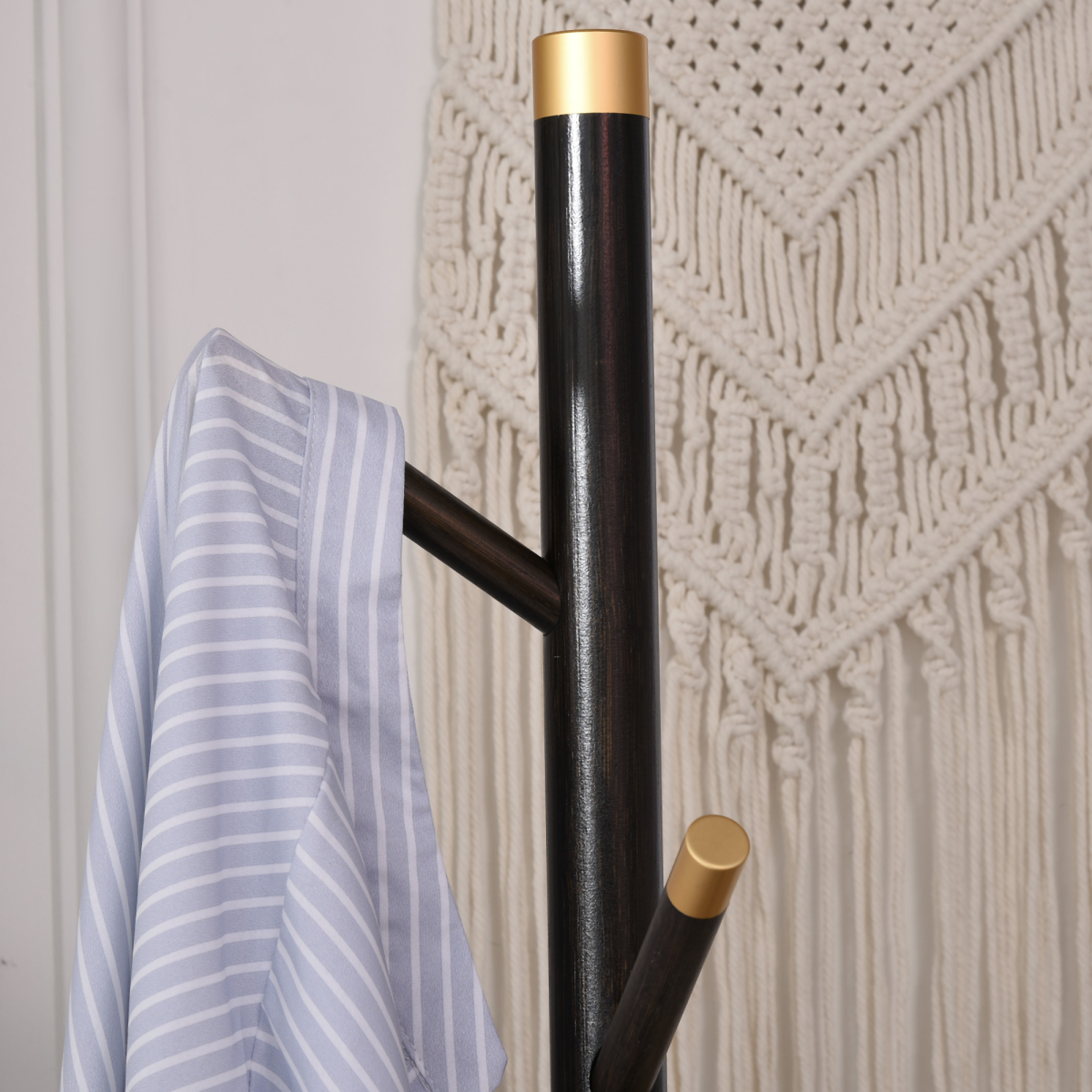 Freestanding Coat Rack Stand Industrial Coat Hanger with 6 Hooks for Hallway