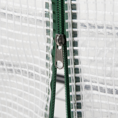 4 Tier Mini Greenhouse, Portable with Steel Frame, PE Cover, 160x69x50cm