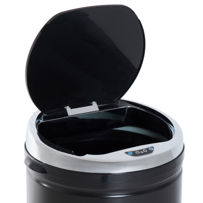 50 L Stainless Steel Sensor Trash Can W/ Bucket-Black
