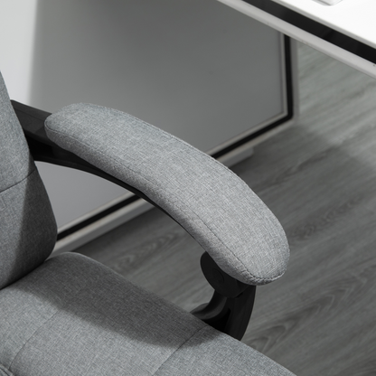 Ergonomic Office Chair Adjustable Height Rolling Swivel w/ Armrest Light Grey