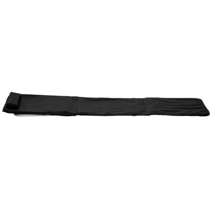 Outsunny 2 Pieces Outdoor Beach Mat Steel Reclining Chair Set w/ Pillow Black
