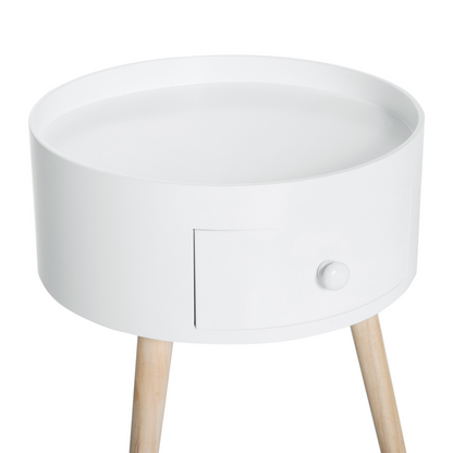 Round Coffee Table,  ?38 x 45H cm-White